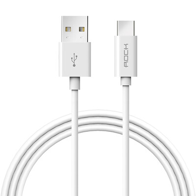 

Rocket ROCK Type-C data cable 2A mobile phone charging cable for Huawei P10 mate9 glory V8 Mang Samsung S8 millet 5S6 music as 18 meters white