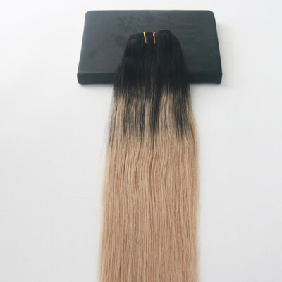 

High Quality Brazilian Remy Hair 7Pcs 120G 14-24" Ombre Balayage Straight Hair Full Set Clip In Hair Extensions