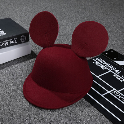 

Autumn and winter children's fashion mickey hat parent-child cap cape hat equestrian small hat