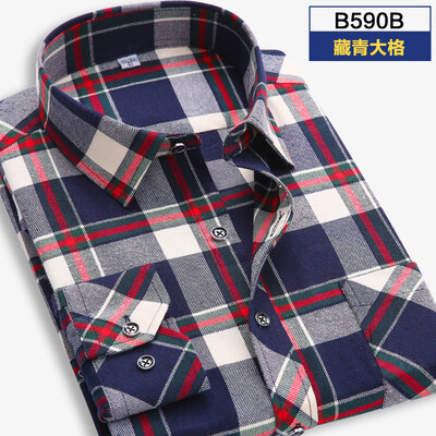 

New Plaid Casual Long Sleeve Suitable Fashion Men Shirt