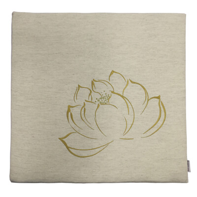

Nobildonna Lotus Pattern Linen Embroidery 60603cm Square Chinese Style Floor Cushions Chair Pads Tatami Meditation Cushion