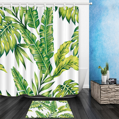 

71 X 71 Inch digital printing Anti Bacterial Waterproof Polyester Shower Curtain set