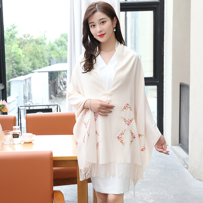 

Shanghai stock STORY Of SHANGHAI ladies scarves autumn&winter warm shawl white
