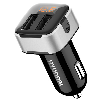 

Hyundai HYUNDAI Car Charger HY-39 one for two car charger dual USB multi-function fast charge independent switch silver