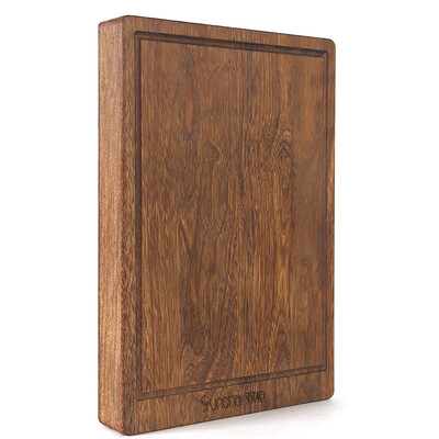 

Suncha chicken wings chopping board 28cm thick solid wood chopping board square blade with drinking sink double-sided available ZB4599 45 30 28cm
