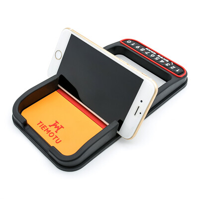 

TIMMOTU FHD02 Car dashboard creative multi-function mat car phone bracket multi-function car mat car phone number stop sign