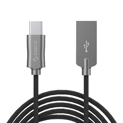 

ORICO HCU TYPE-C mobile phone charging line denim braided USB data cable 1 meter for millet 5S / Huawei P910 / glory V89 / flat black