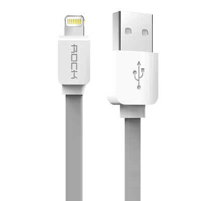 

Rocker ROCK Apple data line noodle charging line for Apple 6iPhone7Plus 6 6s 5 se iPad4 5 Air 2 meters gray