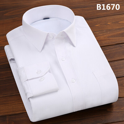 

Business Gentleman Men Long Sleeve Solid Color Shirt Winter Silm Fit Keep Warm Thicker