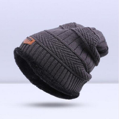 

Autumn Men Winter Hat Boys Warm Baggy Hat Men Cotton Cap Women Hat Thick Bonnet Skullies Beanie Soft Knitted Beanies