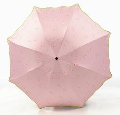 

Cntomlv umbrella ultraviolet radiation beach umbrella Black glue sun umbrella lady bumbersoll three folding dual purpose fresh and