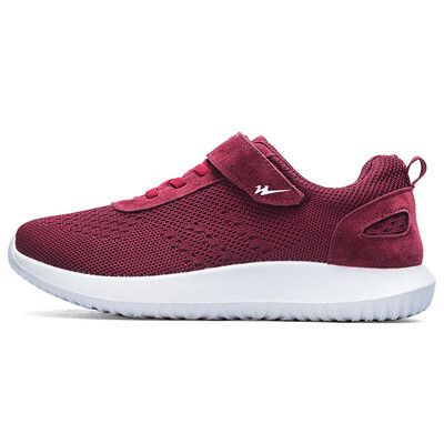 

Double star elderly middle-aged step-walking shoes women&39s shoes non-slip soft bottom sports shoes casual shoes 9222 black rose red 38