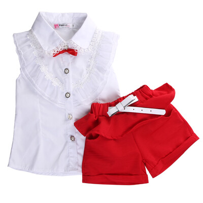 

Fancy Baby Girls Princess Lace Floral Tops Shirt+Short Pants Outfits Set Twinset