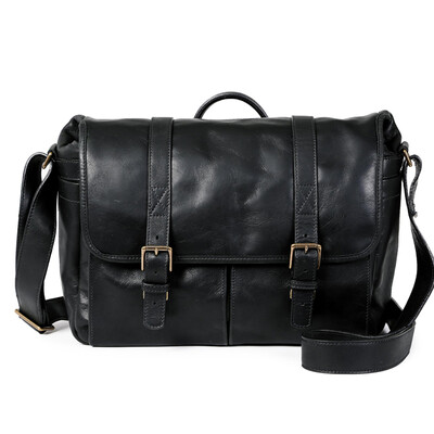 

ONA 013LBL The Leather Brixton Leather Shoulder Canon Nikon SLR Camera Bag Leica Single Photo Bag Casual Bag Handmade Briston Black