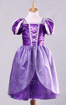 

Girls Rapunzel Fancy Dress Costume Kids Princess Outfit UK Ages 3/4/5/6/7/8/9/10