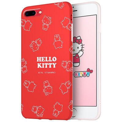 

You Plus HelloKitty series iphone8 7Plus phone shell case Apple 8 7Plus mobile phone sets Silicone shatter-resistant soft shell Phantom Katie red