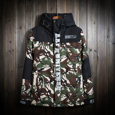 

Autumn and winter military equipment men wear cotton jacket hood jacket jacket students camouflage cotton