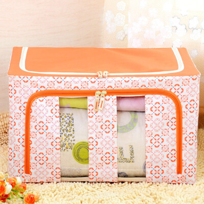 

Baicao Park Oxford cloth three visible storage box clothes sundries storage box large 60L 1 installed orange
