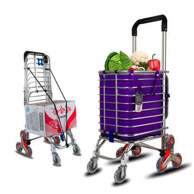 

F-BARTL Лестница для скалолазания Складные 8 колес Покупки Handcart Rolling W / Bag