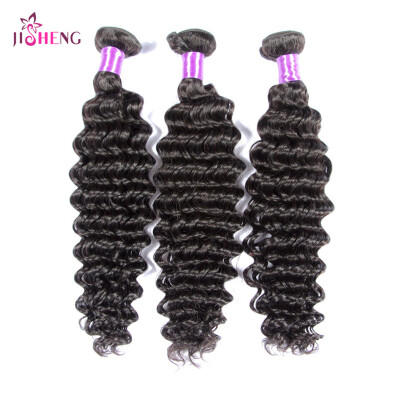 

Peruvian Hair Deep Wave Bundles Curly Virgin Hair 3 Bundles, Natural Color 7A Grade 100g/piece