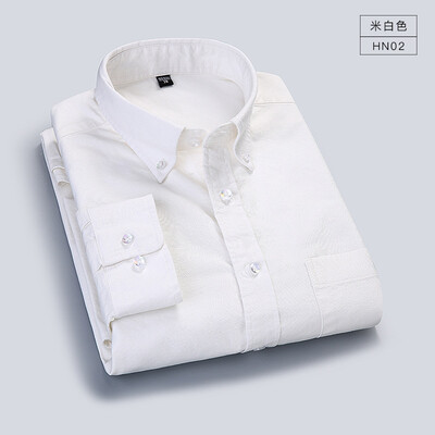 

Oxford Textile Business Gentleman Men Long Sleeve Shirt Spring Silm Fit Cotton