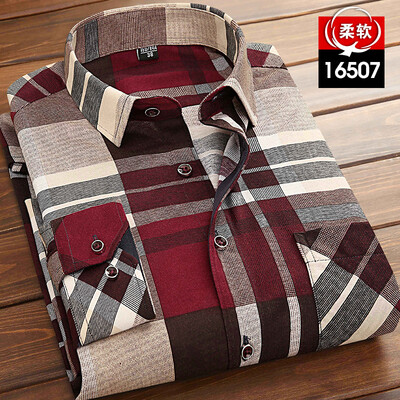 

Business Casual Fashion Men Long Sleeve Shirt Spring Autumn Silm Fit Stitching Color Cotton
