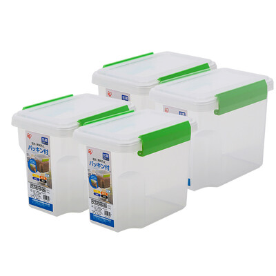 

Alice IRIS closed container green plastic storage box transparent green 3L 4 only