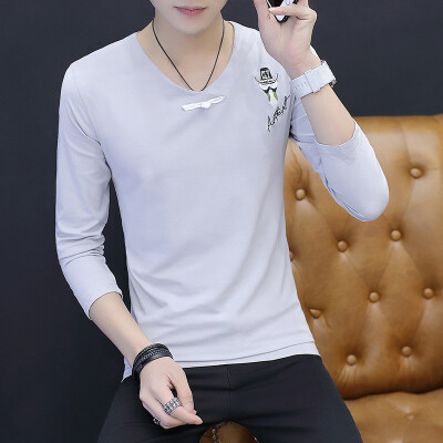 

17 autumn and winter long-sleeved t-shirt men's self-cultivation youth clothing as a gift for men