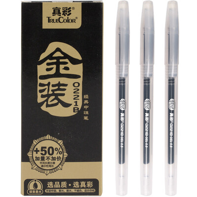 

TRUECOLOR full needle 05mm black business pen 12 box 0221B