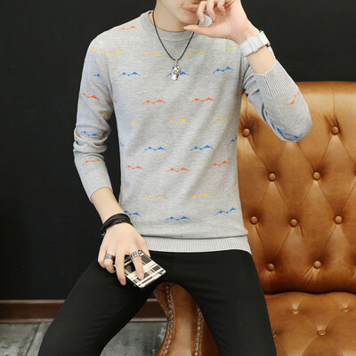 

2017 new autumn sundries men sweater casual round neck with young men sweater as gift for men