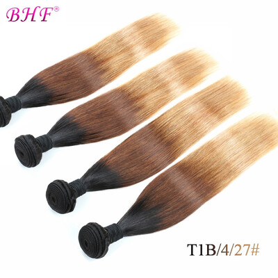 

BHF Hair Brazilian Virgin Hair Straight Ombre Hair 4 Bundles T1B427 Hair Extensions