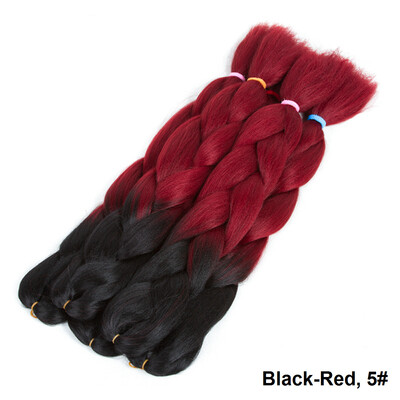 

1-pack 24 "Afro Jumbo Braids Наращивание волос Высокая температура Kanekalon Синтетическое волокно Вязание крючком для волос Подар