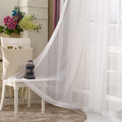 

Современные полосатые тюлевые занавески для гостиной Окно Скрининг Voile Sheer Curtains для гостиной Спальня Детские шторы