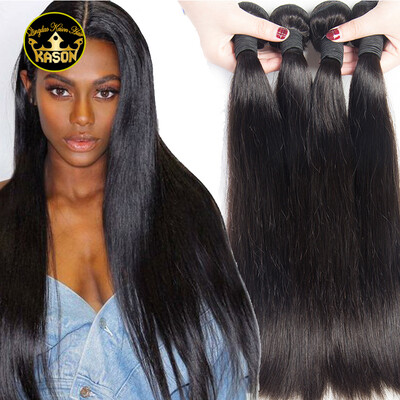 

Brazilian Virgin Hair Straight Unprocessed Brazilian Silk Straight Hair Can Be Colord 4Pieces Human Hair Bundles Weave