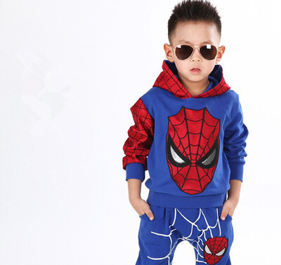 

Spiderman Child Sports Suit 2 Pieces Set Tracksuits Boys Clothing Sets Coat+Pant Christmas Gift for Kid Fashion