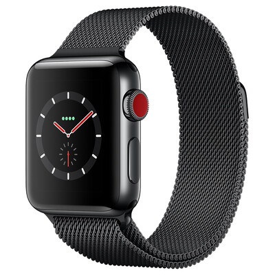 

Apple Watch Series 3 Smart Watch (GPS + сотовая сеть 38 мм Deep Space Black Milanese Strap MR222CH / A)