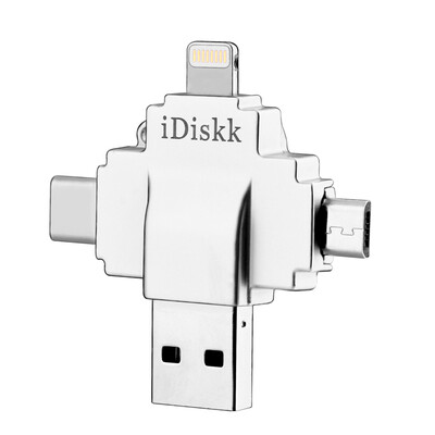 

iDiskk R003 кард-ридер Apple MFi сертификация iphone / Andrews OTG / Typ-c / computer four с устройством для чтения карт серебра