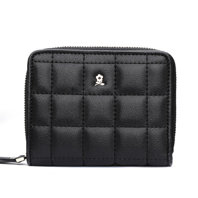 

Montagut MONTAGUT wallet female short buckle zipper rhombic coin purse Japan&South Korea multi-function wallet card package R74220124138 local gold