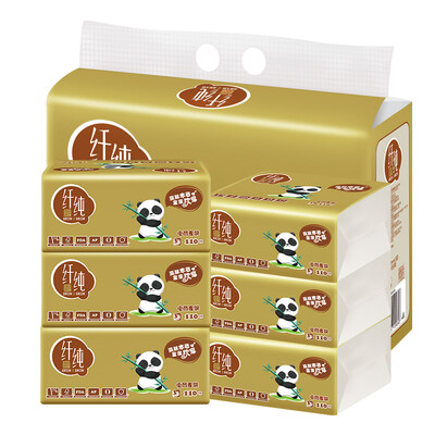 

Jingdong supermarket fiber pure natural pumping soft pumping 3 layers 110 pumping 6 packs