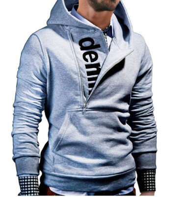

2017 Hoodies Men Sudaderas Hombre Hip Hop Mens Brand Oblique Spell Color Zipper Hoodie Sweatshirt Suit Slim Fit Men Hoody