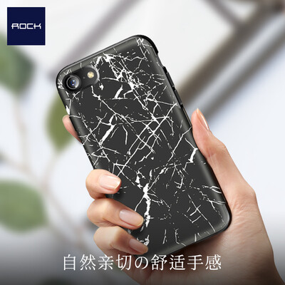 

Rock (ROCK) Apple 7/8 phone case iphone7 / 8 protective sleeve all-inclusive drop-resistant silicone soft shell element series marble black