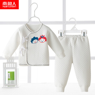 

Antarctic children&39s underwear boys&girls baby cotton autumn clothes pants long-sleeved pajamas baby warm underwear suit puppy pink section 80