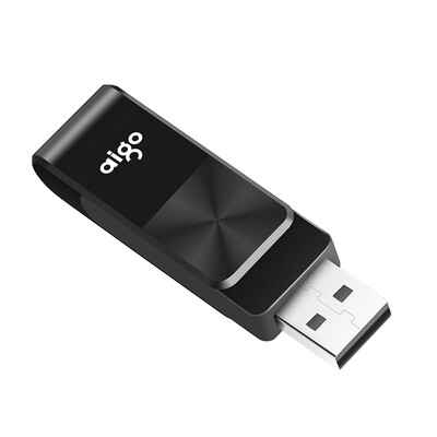 

aigo U266 360 ° защита от поворота флэш-диск 32G CD шаблон нескользящий дизайн черный