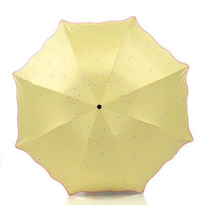 

Cntomlv umbrella ultraviolet radiation beach umbrella Black glue sun umbrella lady bumbersoll three folding dual purpose fresh and