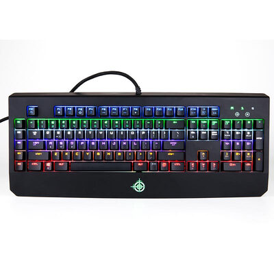 

Magic MAGIC-REFINER 1501 mixed square key cap 104 key to eat chicken professional mechanical keyboard green axis wired USB backlight gaming machine gaming keyboard