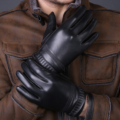 

Men's leather winter warm, thickening driving outdoors