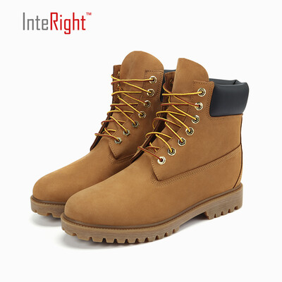 

INTERIGHT male waterproof engineering cowhide boots big yellow boots desert boots