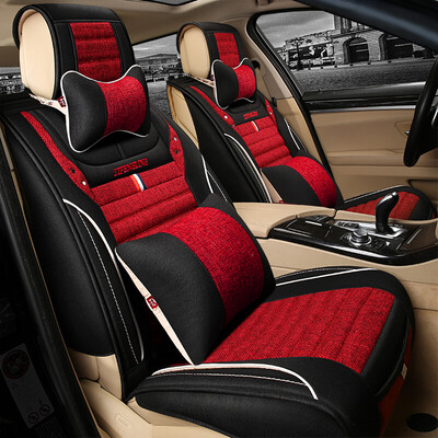 

Purple wind bell imitation linen car seat four seasons universal four seasons pad Laguna magotan Tiguan sagitar hafu Cruze Sylphy Kia car seat cushion B12 Deluxe Edition black red