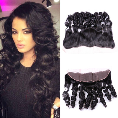

13x4" Loose Wave Lace Frontal Closures Human Hair Free Part Brazilian Virgin Remy Front Closure With Baby Hair Bleached Knots
