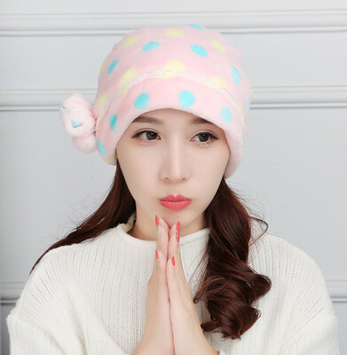 

Autumn and winter thick coral cashmere cap cap cap cap wind maternal cap